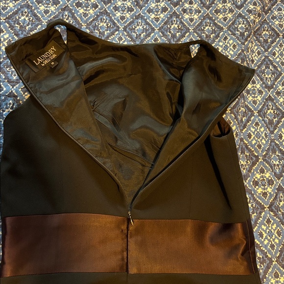 Laundry By Shelli Segal Black and Burgundy Mini Dress Sz 8 EUC - Picture 6 of 6